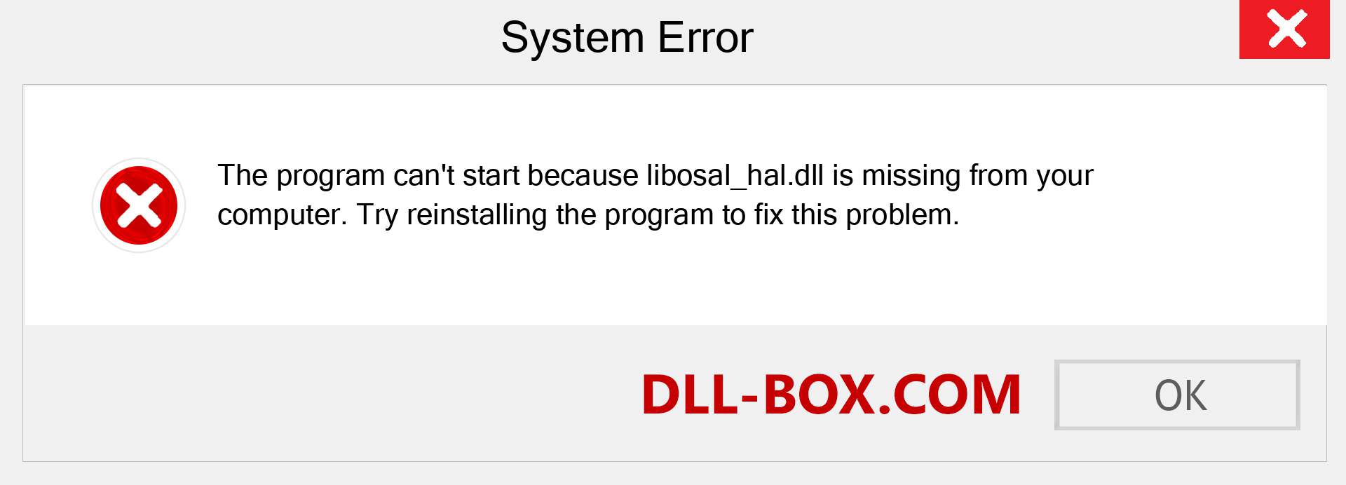  libosal_hal.dll file is missing?. Download for Windows 7, 8, 10 - Fix  libosal_hal dll Missing Error on Windows, photos, images